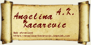 Angelina Kačarević vizit kartica
